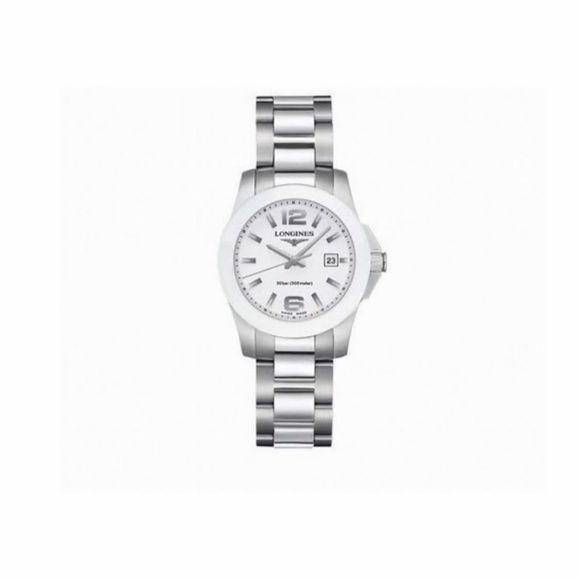 Longines Accessories - Longines Silver Tone Watch with Stainless Steel Band
